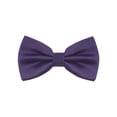 thumbnail image 1 of INSPIRE CHIC Men's Grids Patterned Solid Color Adjustable Pre-tied Bow Tie Dark Purple, 1 of 4