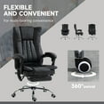 thumbnail image 5 of Vinsetto Microfiber Office Chair, High Back Computer Chair with 6 Point Massage, Heat, Adjustable Height and Retractable Footrest, Black, 5 of 10