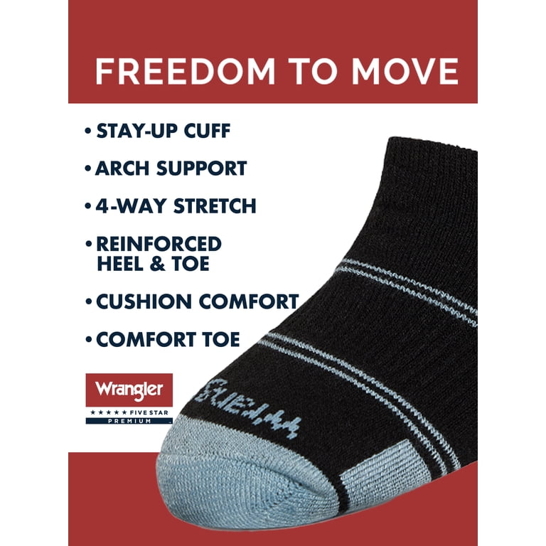 Wrangler Boys Essentials Cool Comfort Low-Cut Socks 6-Pack photo 4