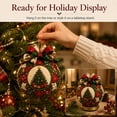 thumbnail image 4 of KRONDO Christmas Patchwork Ornament DIY Kit, 5.9" Fabric Craft Set for Holiday Tree, Mantel & Gift Display, 4 of 7