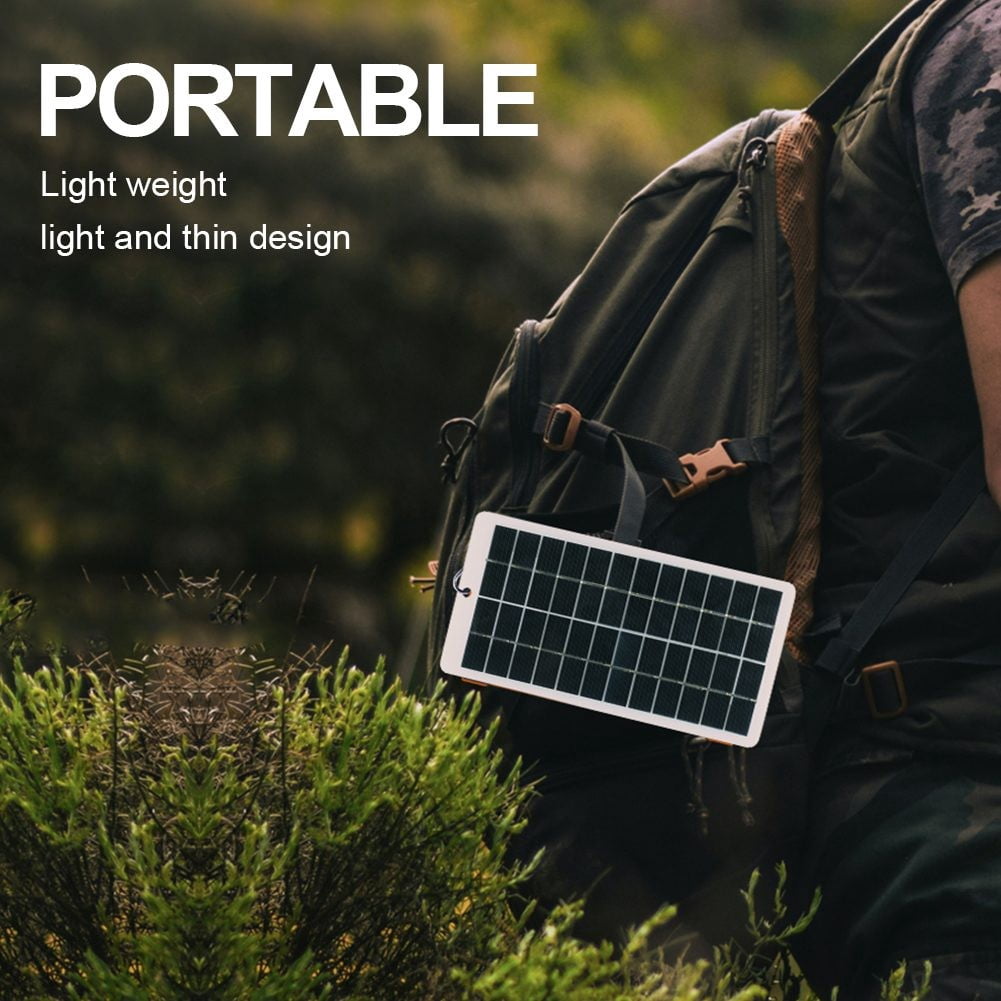 Leke 10W12V Portable Polycrystalline Solar Panel with Clip for Charging 9-12V Battery