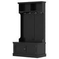 thumbnail image 6 of Hall Tree with Storage Shoe Bench for Entryway Organization, 4-in-1 Design Featuring Coat Racks and Hooks for Home Entryway, Black, 6 of 9