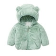 thumbnail image 2 of Godderr Kids Toddler Winter Fleece Cotton Jacket Coat Ear Hooded Down Cotton Outwear,Baby Cotton Snowsuit Thick Jacket for Boys Girls 9M-5T, 2 of 7