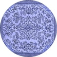 thumbnail image 1 of Ahgly Company Indoor Round Abstract Blue Modern Area Rugs, 6' Round, 1 of 4