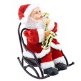 thumbnail image 1 of 2020 Christmas Playing Saxophone Santa Claus in Chair with Music Electric Funny Santa Decoration Christmas Gifts, 1 of 4