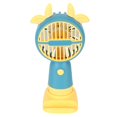 thumbnail image 2 of Ventilador de mano manos libres 7 aspas diseño de pluma biónica ventilador de bolsillo rejilla de seguridad recargable por USB con orificio para cordón para el verano ANGGREK  Otros, 2 of 8