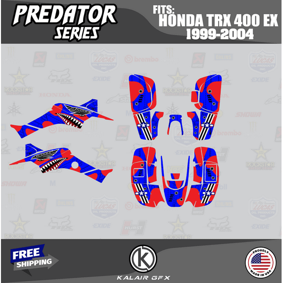 Kalair GFX Graphics Kit for Honda ATV TRX 400EX (1999-2004) Predator Series