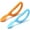 Blue + Orange, variant on Special Supplies Duo Spoon Loops Oral Motor Therapy Tools, 2 Pack, Textured Stimulation and Sensory Input Treatment for Babies, Toddlers or Kids, BPA Free Silicone with Flexible, Easy Handle