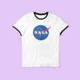 thumbnail image 5 of Old Glory Mens NASA Logo Short Sleeve Graphic Ringer T Shirt, 5 of 6
