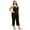 Black, variant on ebukurty Plus Size Pajama Sets for Women 2 Piece Sleeveless V-neck Lounge Sets, Sizes 1XL-2XL/4XL