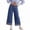Dark Blue-Pants for Women, variant on FNFYFH Cropped Jeans for Women Wide Leg Jean Pants Casual High Waisted Denim Capri Pants
