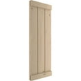 thumbnail image 3 of Ekena Millwork 16 1/2"W x 24"H Rustic Three Board Joined Board-n-Batten Knotty Pine Faux Wood Shutters w/End Batten (Per Pair), Primed Tan, 3 of 10