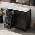 thumbnail image 2 of YINGYING 36" Bathroom Vanity with Sink, Bathroom Vanities with Soft-closing Doors, Freestanding  Bathroom Storage Cabinet 4 Soft-Closing Drawers & Metal Handles, 2 of 10