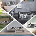 thumbnail image 5 of Black Grey Geometric Body Pillow Cover, Pillowcase Protectors with Zipper, Breathable Decorative Throw Pillow Case Cover, Gray Abstract Striped Art Pillow Shams for Couch Sofa 20x54Inch, 5 of 8