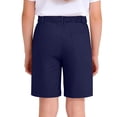 thumbnail image 4 of FASHOFT Boys Golf Shorts Stretch School Uniform Clothes Kids Flat Front Dress Hybrid Chino Casual Shorts with Pockets Navy, 4 of 9