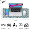thumbnail image 5 of Long Mouse Pads for Desk,Turquoise Unicorn Magical Pattern Desk Mats on Top Of Desks, Desk Mouse Pad Extra Large with 3mm Non-Slip Base and Stitched Edge for Gaming,Office,Work,Home 31.5"x11.8", 5 of 6