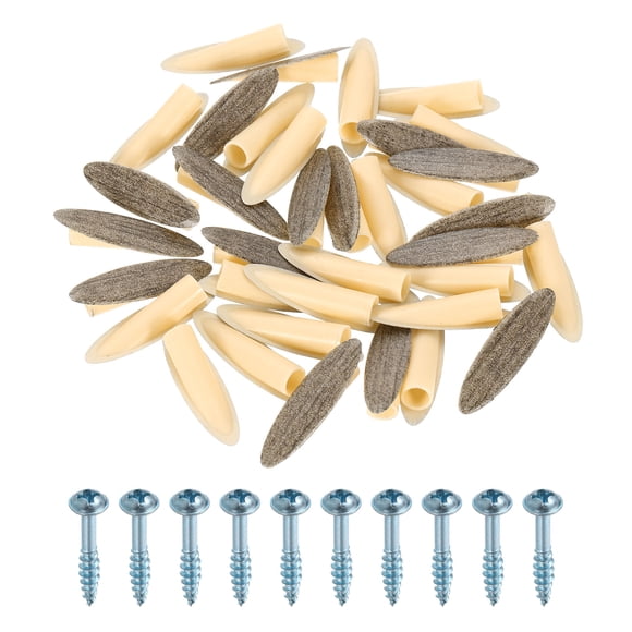 Uxcell 100 Pack Plastic Pocket Hole Plugs, 9mm Slant Hole Caps with Pocket Screws for Pocket Hole Jig Wood Working Tool Accessories, Deep Grey