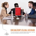 thumbnail image 4 of Support de Drapeau de Table en Alliage Support de Drapeau de Conférence pour Bureau, 4 of 9