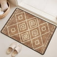 thumbnail image 3 of Throw Rug Washable Non Slip Low Pile Soft Bedside Rug 31x20 Inch Indoor Vintage Small Area Rugs Door Mat for Entrance Kitchen Bedroom, Brown, 3 of 10