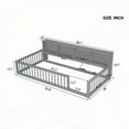 thumbnail image 3 of [Sturdy & Spacious] Wood Twin XL Floor Bed w/Storage & USB - Gray, 3 of 18