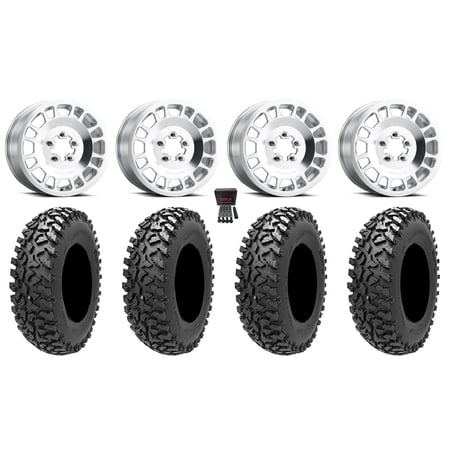 Method 412 15×6 Wheels Raw (5+1) 32 Rampage Fury Tires Polaris RZR Turbo R & Pro R Ranger 1500 Xpedition