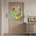 thumbnail image 4 of JEWELO Easter Colorful Confetti Wreath Artificial Hanging Spring Wreath with Bow for Front Door Home Window Wall Indoor Outdoor Decoration (Green), 4 of 10
