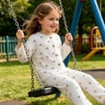 thumbnail image 3 of NAISIBABY Girls Cotton Set, Air-Conditioned Long Sleeve Tops+Lantern Pants Homewear White Size 2T, 3 of 5