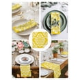 thumbnail image 3 of Baroque Yellow Cloth Napkins Set of 4 Reusable Dinner Napkins, Vintage Damask Classic Floral Cocktail Napkin Washable Table Napkins for Wedding/Holiday Party/Baby Shower 20"x20", 3 of 7