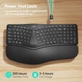 thumbnail image 3 of Teclado ergonómico inalámbrico Nulea Split con reposamuñecas negro, 3 of 7