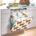 thumbnail image 5 of Dailycode Dishwasher Magnet Cover Magnetic Fridge Door Cover Home Kitchen Decor, Bear Bow Cherry, 23"x 26", 5 of 6