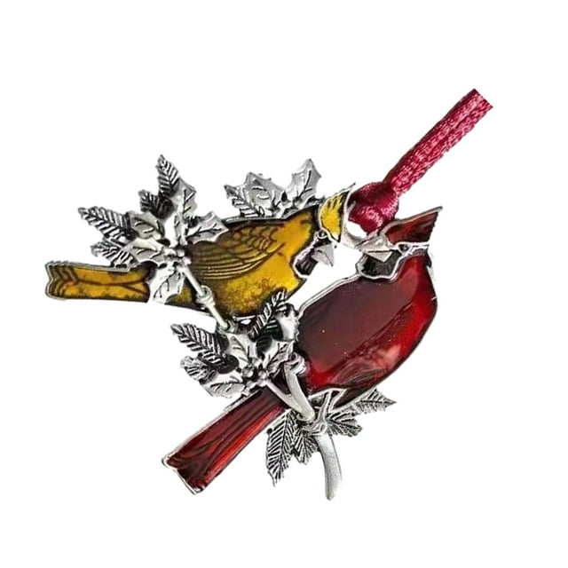 Guardoinrt Alloy Unique Christmas Tree Metal Pendants – Sturdy And Durable Wide Application Festive Decorations Mandarin duck 1Set