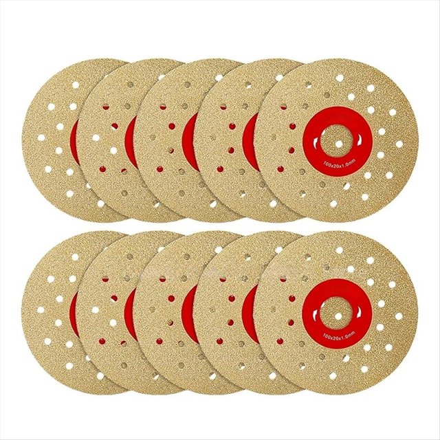 Disco de Corte de Diamante de 4 Pulgadas, Amoladora Angular, Muela de Amolar para Losas de Cerámica, Mármol, Porcelana, Disco de Corte, 10 Piezas