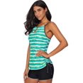 thumbnail image 3 of ABPHQTO Bañador tankini estampado verde de mujer, 3 of 5