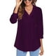 thumbnail image 5 of Sexy Dance Top de mujer con manga 3/4 y blusa holgada con cuello en V, 5 of 7