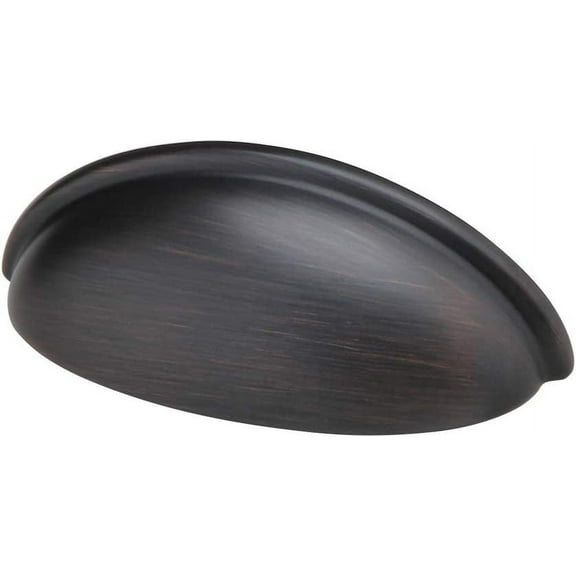 10 Pack Cabinet Bin Cup Drawer Cup Pulls, 3"(76mm) Inch Hole Centers Kitchen Hardware Handles, Oil-Rubbed Bronze