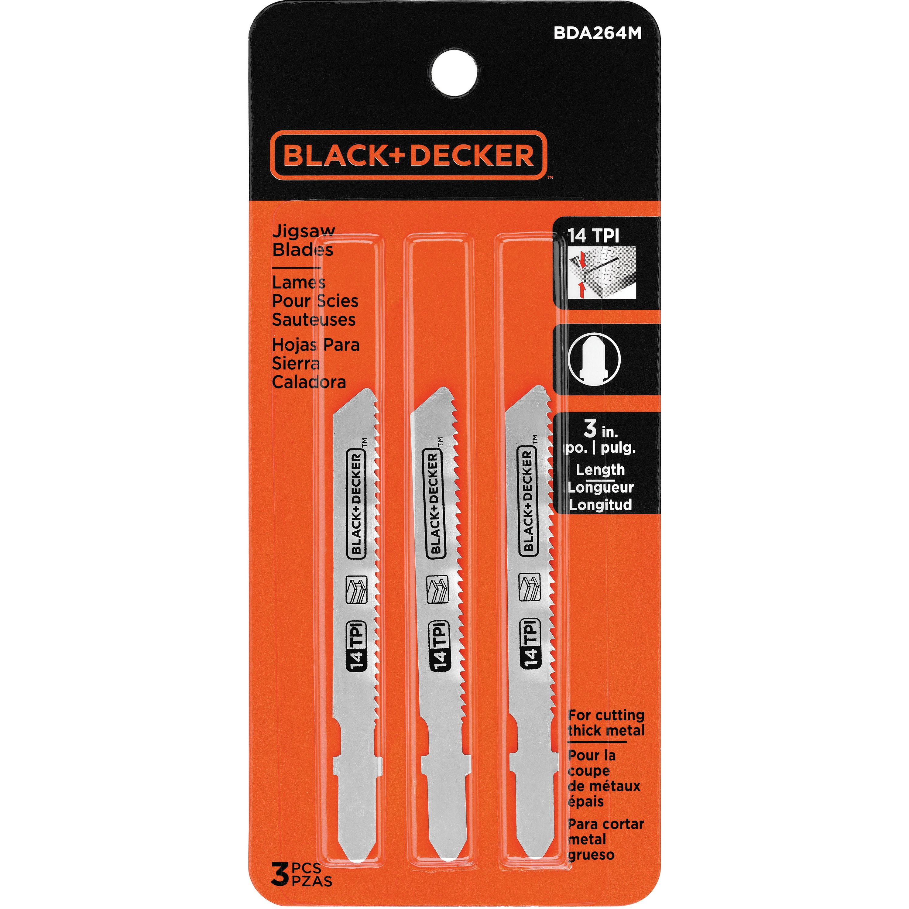 BLACK+DECKER 14 X for Black & Decker Verschiedene U Fassung Jigsaw Blades Set Metal Plastik, 