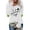 White, variant on St. Patrick's Day Tops for Women Casual Shirt Green Long Sleeves Plus Size Fall Outfits Clothes