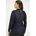thumbnail image 4 of Blusa Mesh animal print Tallas Extras, 2742 (Animal print) negro 40 Roman Fashion BL-ALN-2742-NEGRO, 4 of 8