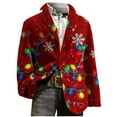 thumbnail image 7 of Lcziwo Mens Christmas Blazers Casual Single Breasted Suit Jackets 3 Button Printed Corduroy Blazers Slim Fit Lapel Business Sport Coat 2025 Red,M, 7 of 7
