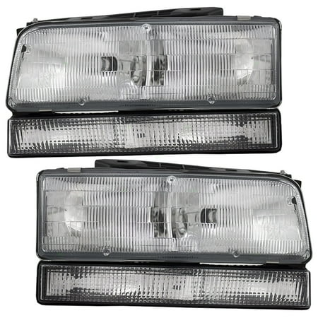 Driver And Penger Combination Headlights Headlamps Replacement Fits 92 96 Buick Lesabre 91 Park Avenue 16523429 16523430