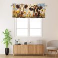 thumbnail image 2 of Western Cow Window Curtain Valances Vintage Wooden Fence Sunflower Rod Pocket Valances for Bedroom Living Room Dining Room 54 by 18 in, 1 Panel, 2 of 6