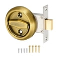 thumbnail image 1 of Poignée de Porte Ronde en Acier Inoxydable 2.95 Pouces avec Anneau Unique, Jaune, 1 of 7