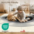 thumbnail image 4 of ODIKA 8'x10' Washable Area Rug Disc Vinyl Record Retro Cd Concentric Grooves Motif Shaped Music for King Size Bedroom Under Bed, Master Suite, Non-Shedding, Easy Care, 4 of 7