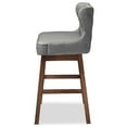 thumbnail image 3 of Baxton Studio Gradisca Modern and Contemporary Grey Fabric Button-tufted Upholstered Bar Bench Banquette, 3 of 6