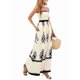 thumbnail image 2 of Vestido de Tirantes Finos con Estampado Floral y Bolsillos, Color Albaricoque L, 2 of 7