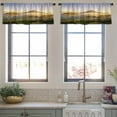 thumbnail image 3 of LALILO Kitchen Curtain Valance Head Mountain Town South Africa Rod Pocket Window Curtain 52"x 18" Set of 2, 3 of 5