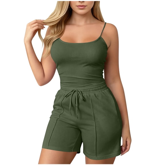 Sexlip Womens Flared Pants All Season wide waistband straight leg soft cotton athletic wear breathable for summer outing Green M