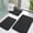 Black, variant on Memory Foam Bath Mat Set 3 Pieces- Super Soft Absorbent Quick Dry Bathroom Rug Sets, Machine Washable Non Slip Floor Carpet for Tub Shower, Vanity & Toilet Base, Silver