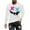 White, variant on WREESH Halloween Long Sleeve Tops Fashionable Men's Printed Top with Long Sleeved Round Neck and Smiling Face Printed Top/Shirt Black