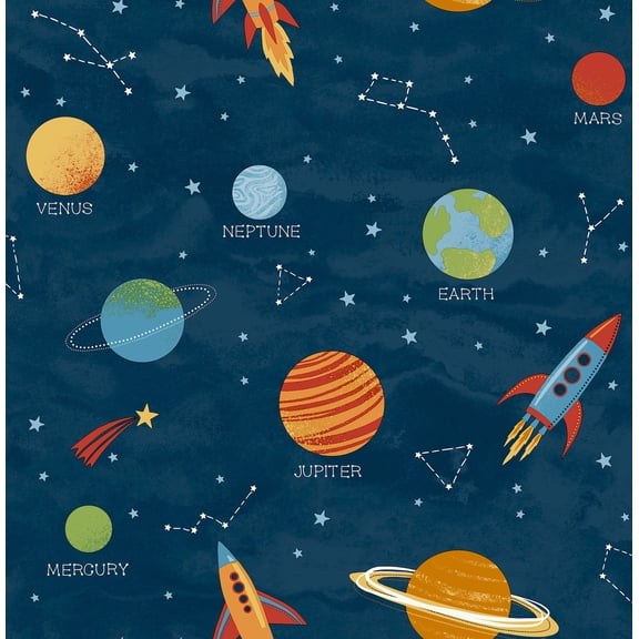 Advantage Solar System Blue Outer Space Wallpaper